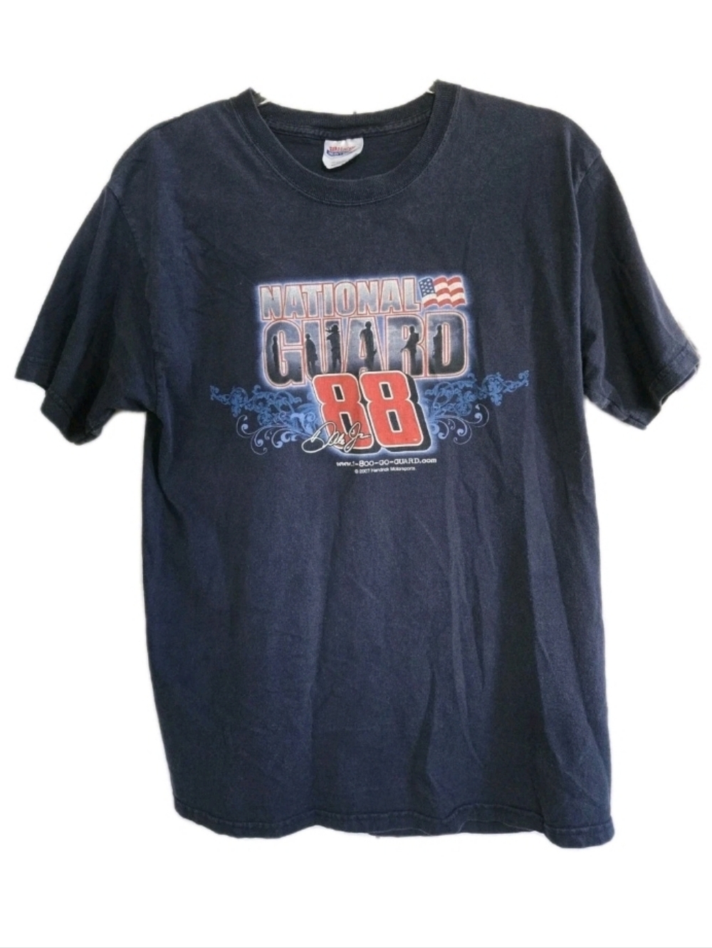 Dale Earnhardt 88 National Guard 2007 Hendrick Motorsports T-Shirt Size M Blue